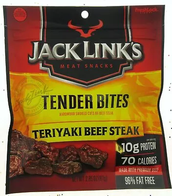 Jack Links Tender Bites Teriyaki Beef Steak Jerky - 2.85 Oz. (81g) • £10.56