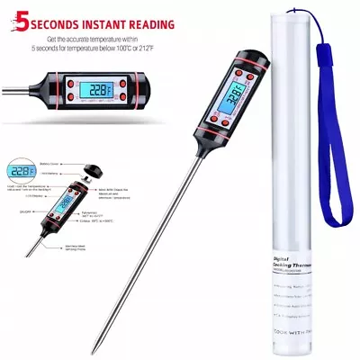 £3.99 • Buy Digital Food Thermometer Cooking Meat Kitchen Temperature BBQ Turkey Milk