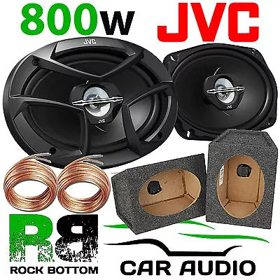 JVC 800 Watts A Pair 3-Way CAR VAN 6 X9  Speakers & 6x9 (GREY) MDF Pod Box PAIR • £69.99