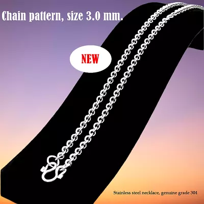 Stainless Steel Chain Necklace Hang Thai Buddha Amulet Pendant 1 Hook 24  3 Mm • $33.69
