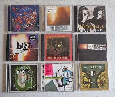 CDs Rock Lot X9 Bundle Bulk Vines Grinspoon 3 Doors Down Yellowcard Slayer Bush • $17.95