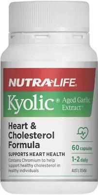 Kyolic Aged Garlic Extract Heart & Cholesterol Formula 60 Caps Nutra-Life • $37.20