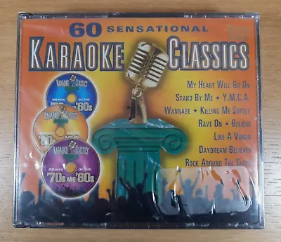 BRAND NEW 60 Sensational Karaoke Classics 3 CD Set 50's 60's 70's 80's 90's Seal • £7.99