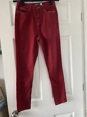 Mint Velvet Skinny Jeans Size 10 Red Jeans Pockets Zip • $6.22