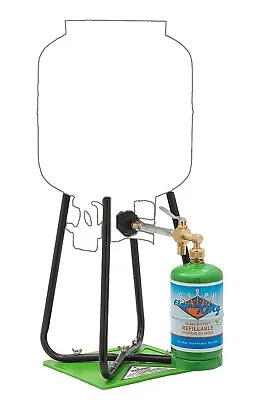 $64.95 • Buy One 1 Lb Refillable Propane Cylinder With Home Refill Adapter Kit