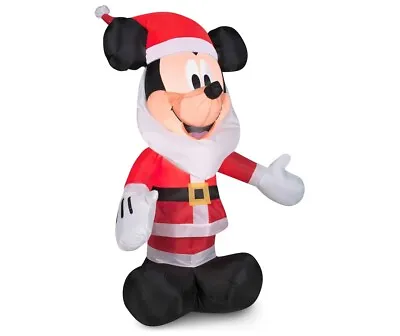 42  Blow Up Inflatable Mickey Mouse With Santa Beard Outdoor Yard Decoration NEW • $54