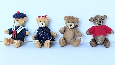 Lot Of 4 Miniature Teddy Bears • $19.40