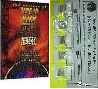 Learn To Levitate Magicians Invisible Thread (FT) - 75 Ft & DVD Worlds Greatest • £24.09