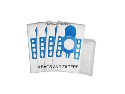 £5.99 • Buy FITS MIELE CLASSIC C1 JUNIOR POWERLINE SBAF3 G&N RANGE DUST BAGS X 4 & FILTERS