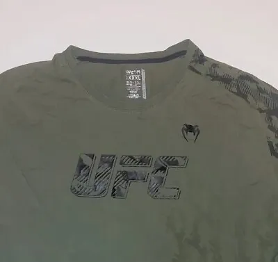 Venum UFC Shirt Mens XXXL Authentic Fight Week 2.0 Long Sleeve Green Stretch • $36