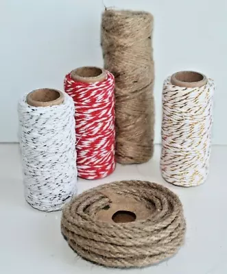 Hessian Jute / Coloured Striped Gift String Cord Twine Colour Choices Gifts • £2.99