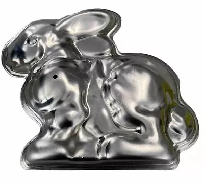 VTG Bunny Rabbit 2 Part Chocolate Mold Tin Cake Pan Easter Spring Animal • $32.99