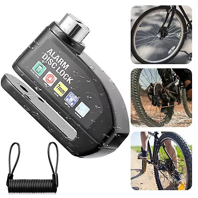 Bicycle Anti-theft Brake Disc Lock Motorcycle Scooter Wheel Alarm Security Loud • $18.99