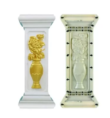 Precast Concrete Baluster Side Column Pillar Plastic Mold Floral Relief Moulds • $269.90