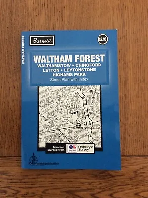 London Borough WALTHAM FOREST Fold Out Street Map Black/White 2021 UPDATE +index • £2.95