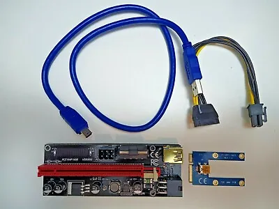 MINI PCI_E TO X16 PCIE RISER ADAPTE With GOLD PCI-E Riser VER009S • $17.75
