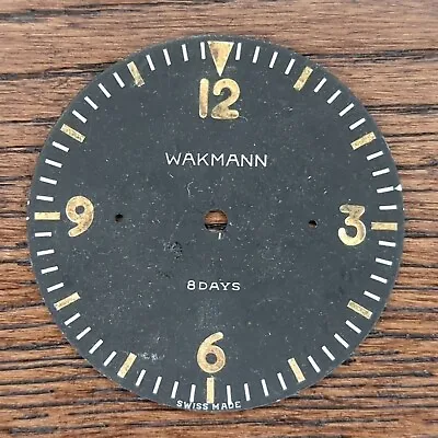 Wakmann 8 Days Swiss Aircraft Aviation Clock Dial Part (S170) • $18.66