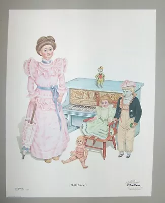 8746: C. Don Ensor Limited Edition Print  Doll Concert  Hand Signed 1985 293/500 • $49.95