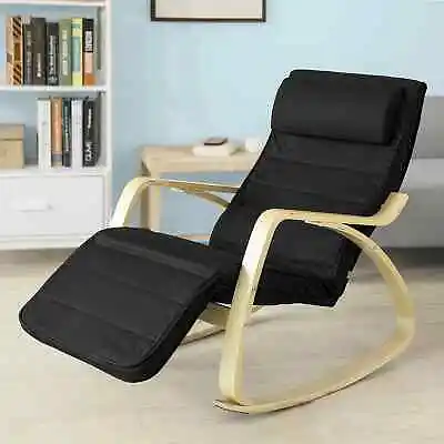 £142.73 • Buy Modern Rocking Chair Nursery Armchair With Cushion And Footrest Recliner Lounge