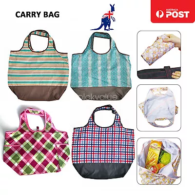 AT FIRST Reusable Foldable Shopping Bag Eco Grocery Storage Handbag Oxford Cloth • $16.49