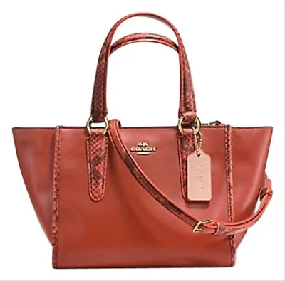 $158 • Buy Nwt Coach Crosby Carryall 21 In Natural Refined With Python Embossed Leather