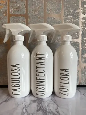 500ml Mrs Hinch Inspired Spray Bottle Zoflora Fabulosa Disinfectant White Grey • £7.99