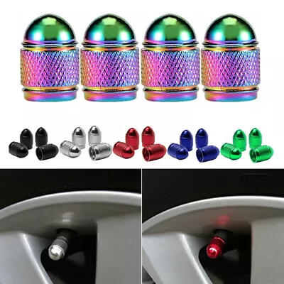 4Pcs Aluminium Bullet Car Wheel Tyre Valve Stems Air Dust Tire Caps Accessories • $3.52