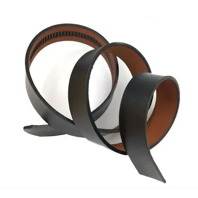 Brown Leather 120cm47  Long Automatic Buckle Belt Blank Replace Waistband Girdle • $24.83