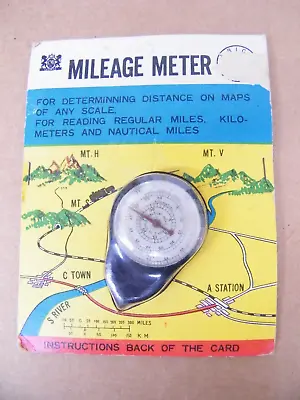 Vintage Mileage Meter Determining Distance On Any Map • $9.95