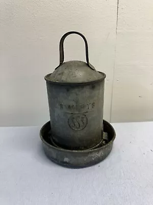 Vintage Swifts Galvanised Chicken Fowl Poultry Feeder/Water Drinker Dispenser • £22.99