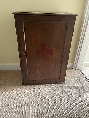 Vintage Wooden First Aid/Medical/Bathroom Cabinet Likely Victorian • $311.28