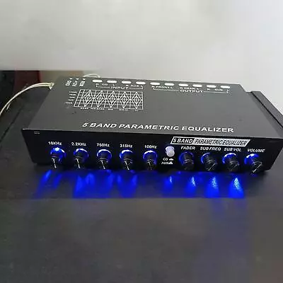 5 Band Car Audio Equalizer For Car Stereo Tone Control RV RTV Motorcycle • £26.65