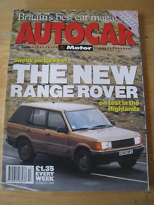 Autocar Magazine Mar 1994 New Range Rover Volvo Mpv Bmw M3 Land Rover Discovery • £5.99