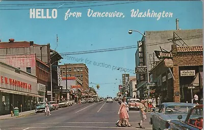 Vancouver WA: 1969 Greetings Card Buisness Section - Vtg Washington Postcard • $9.79