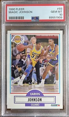 1990 Fleer Magic Johnson PSA 10 GEM/MT Just Graded! • $0.99