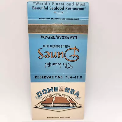 Vintage Matchcover Dunes Hotel & Country Club Las Vegas Nevada Dome Of The Sea S • $3.96