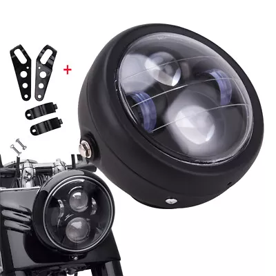 Universal 6.5  Motorcycle LED Headlight Lamp For Harley Chopper Bobber Cruisers • $36.61