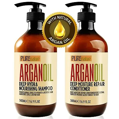 Moroccan Argan Oil Shampoo And Conditioner SLS Sulfate Free. Set 2 X 16.9 Oz • $35