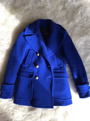 J.Crew 2015 Stadium-cloth Majesty Peacoat Size 00 • $100