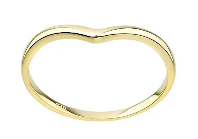 9ct Yellow Gold Solid Wishbone Ring Size J K L M N O P Q R S • £49.95