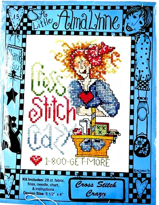 Alma Lynne Vintage 2001 Cross Stitch Kit CROSS STITCH CRAZY 28-Ct Needlecraft • $19