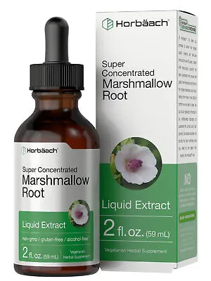 Marshmallow Root Liquid Extract 2 Fl Oz | Alcohol Free Vegetarian | By Horbaach • $9.29