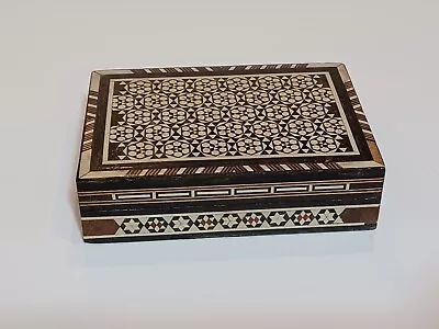 Small Moorish Wooden Marquetry Trinket Or Jewelry Box • $40