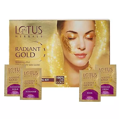 Lotus Herbals Radiant Gold Facial Kit For Instant Glow - 37 Gm • $15.09