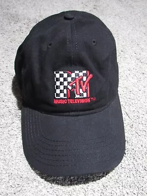 MTV Checkerboard Embroidered Logo HAT CAP Adjustable Strapback Retro T-Shirt • $10