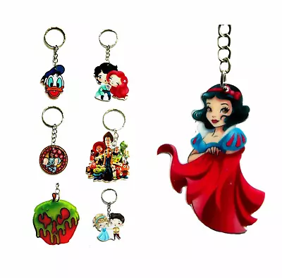 Character Acrylic Charm Keyring Disney Ariel Sally Dumbo Belle Keychain • £4.99