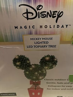 Disney MICKEY MOUSE SHIMMERING MAGIC LIGHTED LED TOPIARY TREE • $124.99