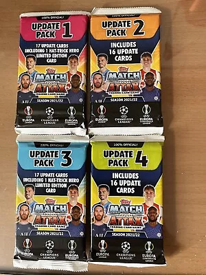 Match Attax 2021/22 Update Multipacks #1 2 3 4 Messi Ronaldo 21/22  4 Packs • £10