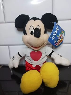 Disney Mickey Mouse Valentine's Plush With Tag 10in • $10