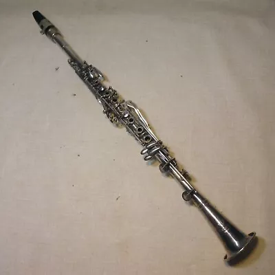 National Metal Silver Clarinet Made In Usa Vintage Good Condition • $199.99